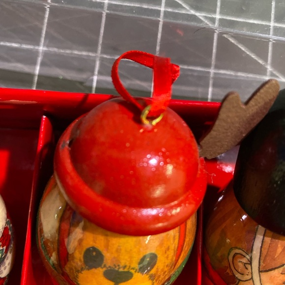 4 Vintage Decoupage Christmas Ornament Santa Reindeer Snowman Soldier - Picture 9 of 10